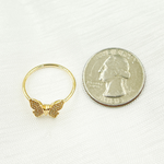 Load image into Gallery viewer, 14K Solid Gold Diamond Butterfly Ring