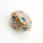 Load image into Gallery viewer, DC837. Diamond & Sterling Silver Oval Bead