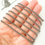 Load image into Gallery viewer, Oxidized Sterling Silver Curb Chains