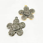 Load image into Gallery viewer, DC278. Diamond & Sterling Silver Flower Pendant