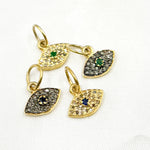 Load image into Gallery viewer, DC238. Diamond Sterling Silver Eye Charm with Gemstone