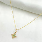 Load image into Gallery viewer, GDP374. 14K Solid Gold Diamond Shape Charm with Diamonds and Gemstones