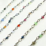 Load image into Gallery viewer, Multi Spinal Faceted Roundel Wire Wrapped Chain