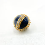 Load image into Gallery viewer, Buy Diamond Sterling Silver Round Enamel Bead