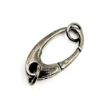 Load image into Gallery viewer, Black Rhodium Sterling Silver Oval Clasp