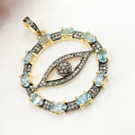 Load image into Gallery viewer, Shop Sterling Silver Round Eye with Gemstone