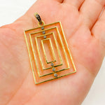 Load image into Gallery viewer, DP483. Diamond & Sterling Silver Rectangle Pendant