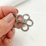 Load image into Gallery viewer, DP199. Diamond Sterling Silver Flower Pendant