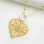 Load image into Gallery viewer, 14K Solid Gold Diamond Heart Charm. GDP513