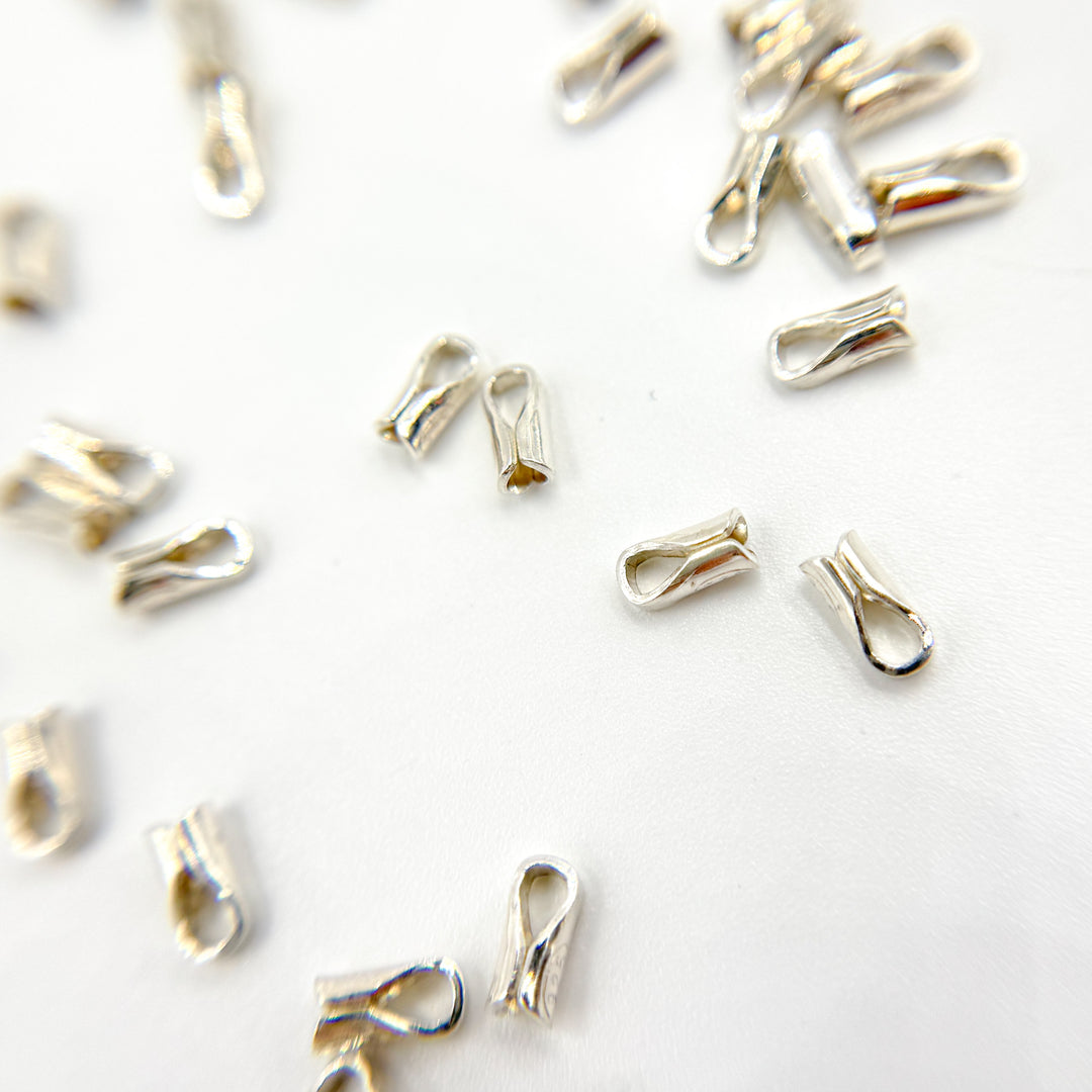 2MM White Sterling Silver End Caps