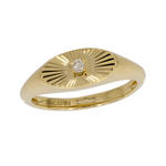 Load image into Gallery viewer, 14K Solid Yellow Gold Diamond Oval Ring