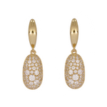 Load image into Gallery viewer, EFL54136. 14K Solid Yellow Gold Diamond Dangle Earrings