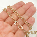 Load image into Gallery viewer, 14K Solid Hollow Gold Flat Oval Link Chains