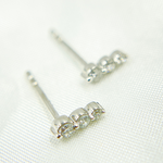 Load image into Gallery viewer, ER413586. 14k Solid Gold Diamond Dots Studs
