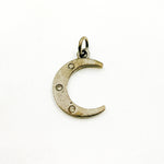 Load image into Gallery viewer, Diamond Sterling Silver Moon Pendant