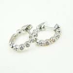 Load image into Gallery viewer, Buy 14k Solid Gold Diamond Hoop Earrings