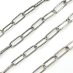 Load image into Gallery viewer, V145OX. Oxidized Sterling Silver Texture Paper Clip Chain