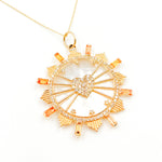 Load image into Gallery viewer, Solid Gold Round Heart Pendants