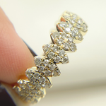 Load image into Gallery viewer, 14K Solid Gold Diamond Band Ring.