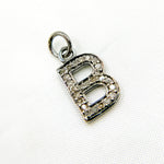 Load image into Gallery viewer, DC176. Diamond Sterling Silver Letter "B" Charm