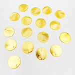 Load image into Gallery viewer, 15MM Gold-plated sterling silver Buy brushed round flat disc charm with a single hole