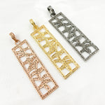 Load image into Gallery viewer, DP167. Diamond Sterling Silver Rectangle Pendant