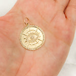 Load image into Gallery viewer, Shop NOW Solid Gold Diamond Round Eye Charm