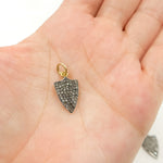 Load image into Gallery viewer, DC880. Diamond Silver Shield Charm