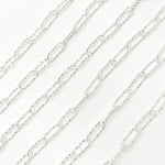Load image into Gallery viewer, Silver Hammered Paperclip Chains