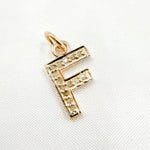 Load image into Gallery viewer, DC539. Diamond Sterling Silver Letter "F" Charm