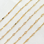 Load image into Gallery viewer, 568GF. 14K Gold Filled Dapped Bar Chain