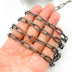 Load image into Gallery viewer, Rhodium Matt Sterling Silver Oval Link Chain