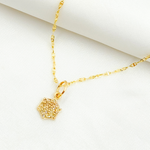Load image into Gallery viewer, 14K Solid Gold Hexagon Shape Charm with Diamonds. GDP480
