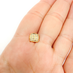 Load image into Gallery viewer, GDT13. 14K Solid Gold and Diamonds Square Earrings