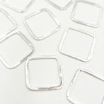 Load image into Gallery viewer, SS3SS. 30MM White Sterling Silver Brushed Square Connector