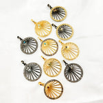Load image into Gallery viewer, DP686. Diamond Sterling Silver Round Fancy Pendant with Gemstone