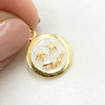 Load image into Gallery viewer, Buy Diamond Sterling Silver Round Star Smiley Enamel Charm