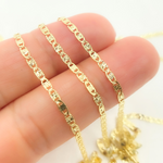 Load image into Gallery viewer, 14k Solid Yellow Gold Diamond Cut Marina Link Chain