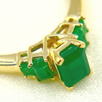 Load image into Gallery viewer, 14K Solid Yellow Gold Emerald Cluster Ring.