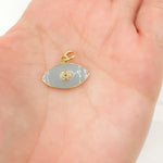 Load image into Gallery viewer, Diamond Sterling Silver Eye Enamel Pendant