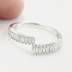 Load image into Gallery viewer, 14K Solid Gold Diamond Double Line Ring.