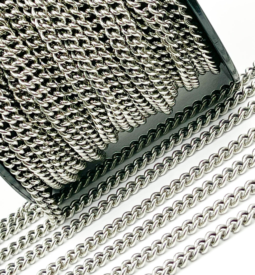 Sterling Silver Oxidized Curb Chain
