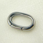 Load image into Gallery viewer, Black Rhodium Sterling Silver Oval Clasp