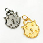 Load image into Gallery viewer, Diamond Sterling Silver Lock Pendant