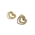 Load image into Gallery viewer, EFB51036. 14K Solid Gold Heart Earrings