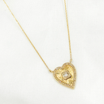 Load image into Gallery viewer, NFE71508. 14K Solid Gold Diamond Heart Necklace