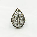 Load image into Gallery viewer, DR027. Diamond Sterling Silver Drop Ring