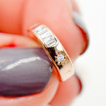 Load image into Gallery viewer, 14K Solid Rose Gold Diamond Earrings