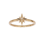 Load image into Gallery viewer, Gold Diamond Star Ring