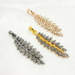 Load image into Gallery viewer, Diamond Sterling Silver Leaf Pendant